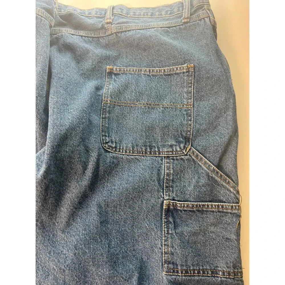 Rocx‎ Men's Carpenter Jeans 58x30 Blue Cotton Straight Workwear W58 L30